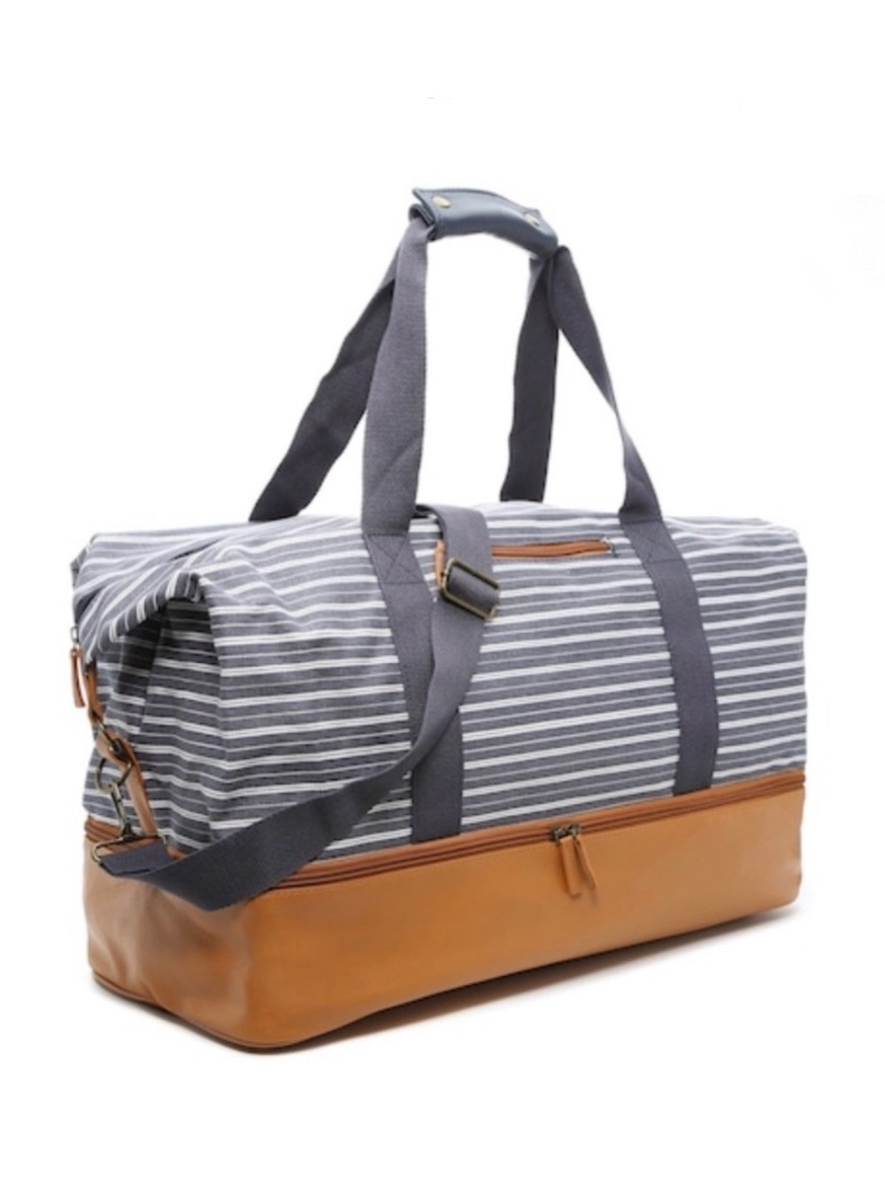 Striped Weekender Duffle Bag